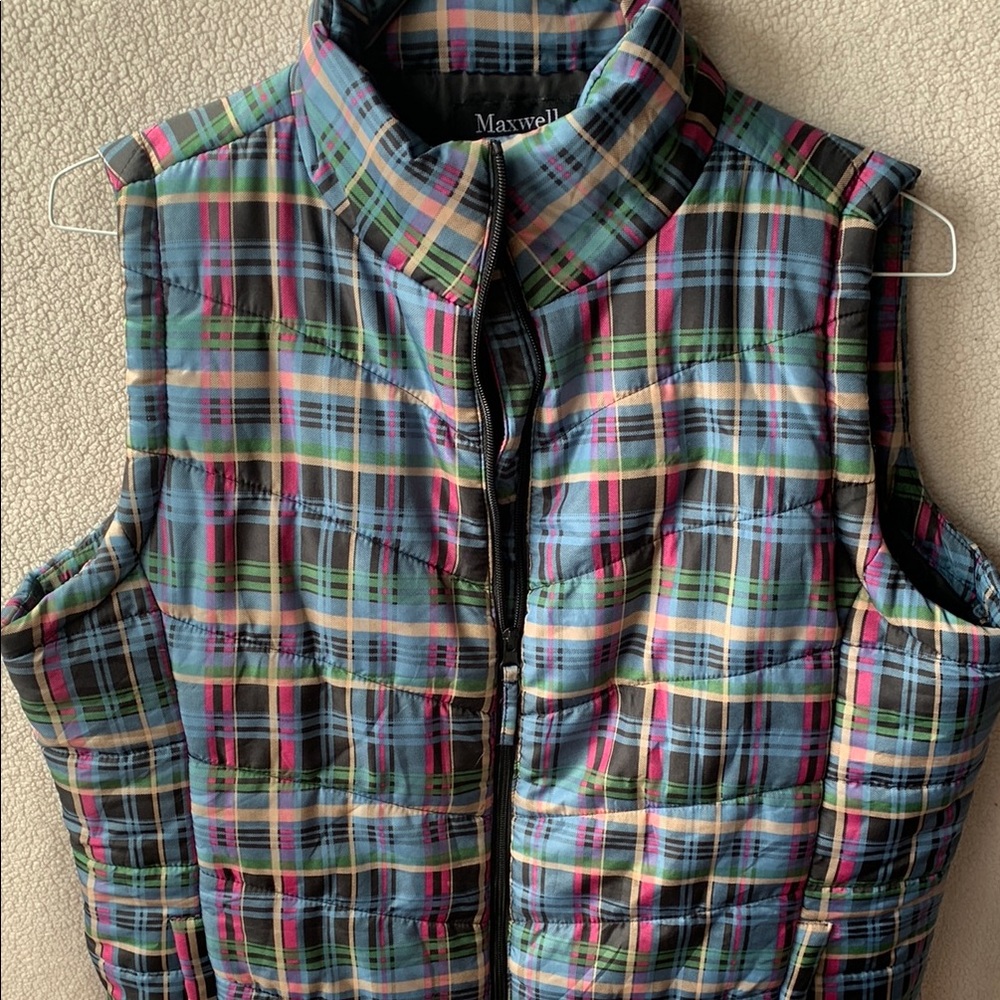 Maxwell Plaid Puffer Vest